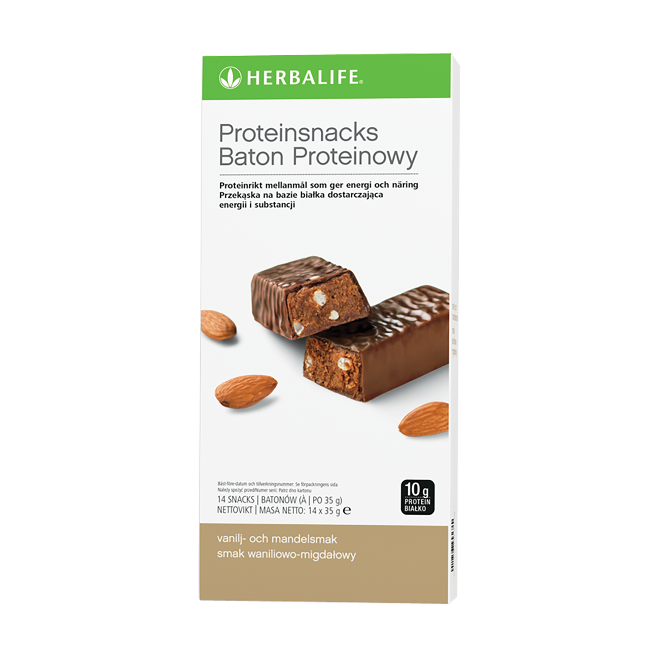 Proteinbars Vanilj-mandel 14 barer per förpackning